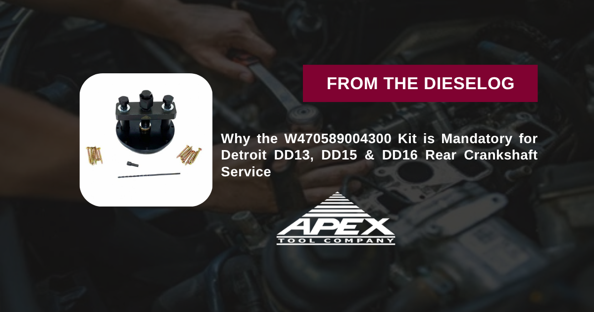 W470589004300 Rear Crankshaft Seal Remover Installer Detroit Diesel DD13 DD15 DD16 Kit Layout
